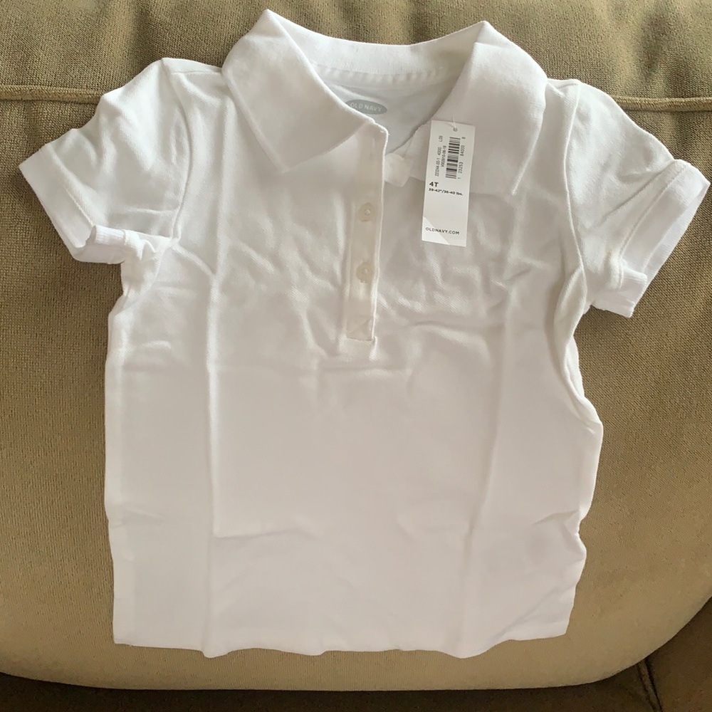 🌻 White Collard Short Sleeve Top
